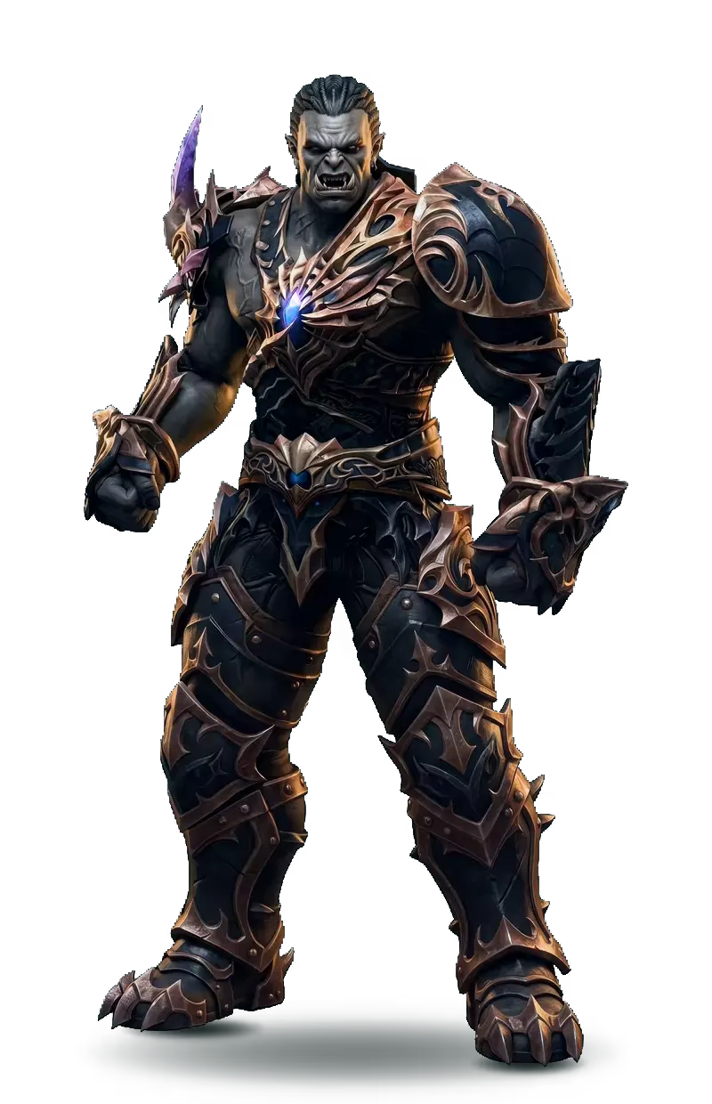 Orc warrior in bronze armor